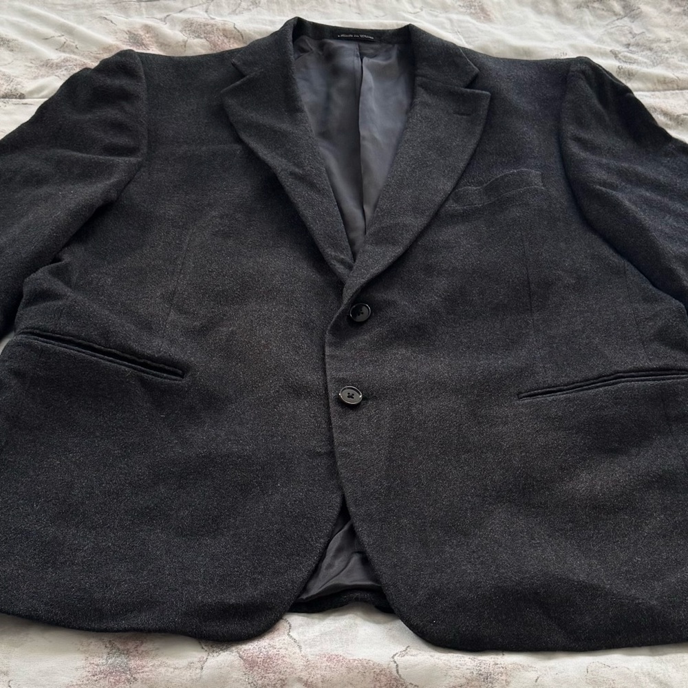 Claiborne men’s black wool, silk and cashmere blazer, size 46R sport jacket - Picture 12 of 14
